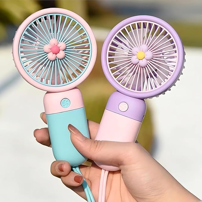 Mini Portable Rechargeable USB Hand Fan: 3 Speed