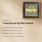 7 Horses on Raw Pyrite Frame – Vastu Seven Horses