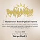 7 Horses on Raw Pyrite Frame – Vastu Seven Horses