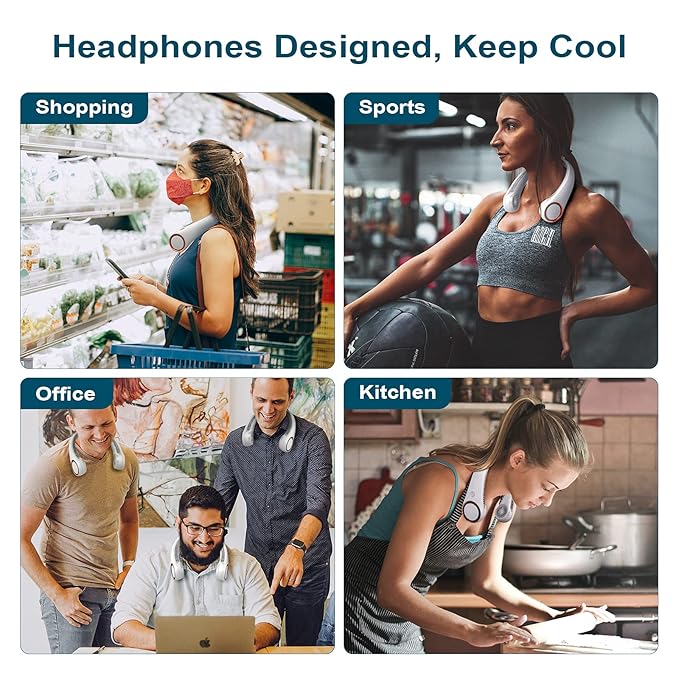 Portable Neck Fan, Hands Free Bladeless Fan