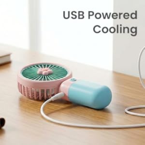 Mini Portable Rechargeable USB Hand Fan: 3 Speed